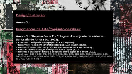 - conjunto obras .: amora ju :. para o caaf/unifesp - Projetos do CAAF/Unifesp que participaram da produção deste estudo: Observatório da Proteção dos Direitos Humanos Observatório da Violência contra as Mulheres Observatório da Violência Racial Autoras/es: (a parte de autores não está totalmente visível